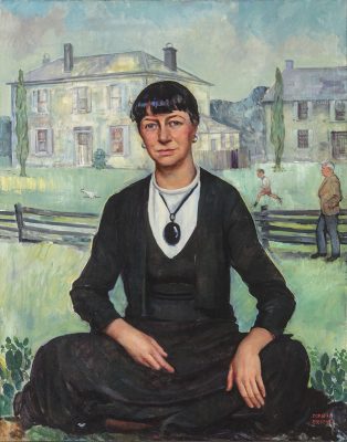 Dorothy Stevens, Conversation Piece of Rody Kenny Courtice, 1934. Oil on canvas, 109.2 x 86.5 cm. Collection of the Varley Art Gallery of Markham, Purchased by the Varley-McKay Art Foundation of Markham, 2001.1.1